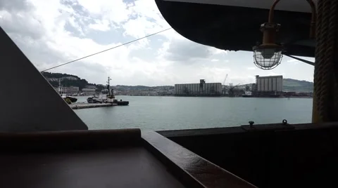 View of ancon harbour from historical ship Stock Footage 63374445