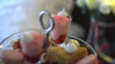 View and scene of a decorative vertical expensive dish Stock-Footage 129714665