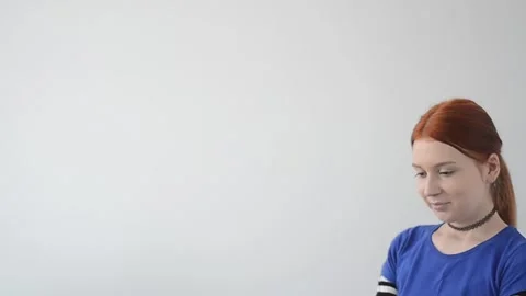 View and scene of how a beautiful young girl Stock-Footage 129734591