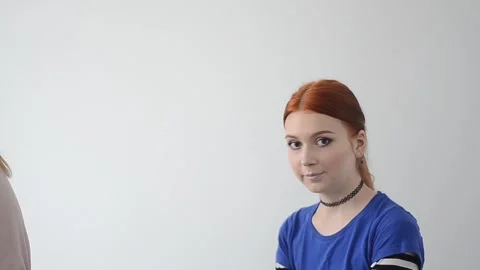 View and scene of how a beautiful young girl Stock-Footage 129734651