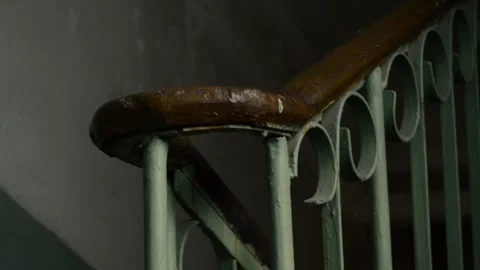 The view and the scene of a man walking, going down Stock-Footage 129733645