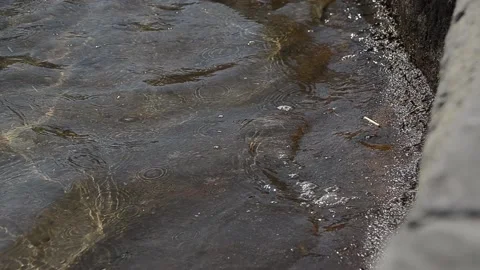 View and scene on the texture of the water surface, glare Stock-Footage 129707874