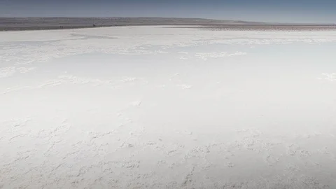 View and suerfaces of the Hidden Lagoons of Baltinache. San Pedro de Atacama, Stock Footage 129110410