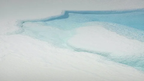 View and suerfaces of the Hidden Lagoons of Baltinache. San Pedro de Atacama, Stock Footage 129110789
