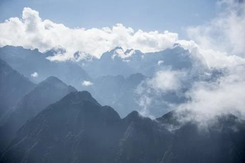 View of the Andinian mountain range in Peru, southamerica Stock Photos