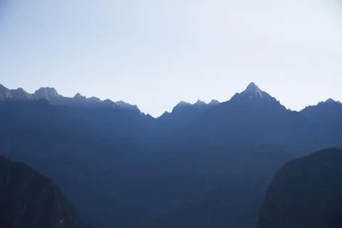 View of the Andinian mountain range in Peru, southamerica Stock Photos