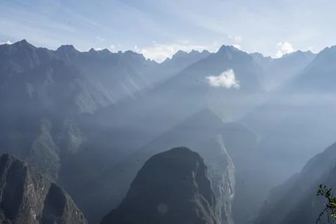 View of the Andinian mountain range in Peru, southamerica Stock Photos
