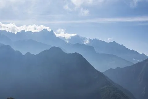 View of the Andinian mountain range in Peru, southamerica Stock Photos