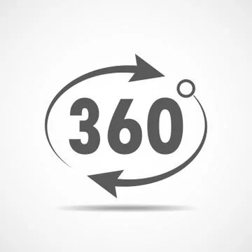 View angle 360 degrees icon. Vector illustration. Stock Illustration