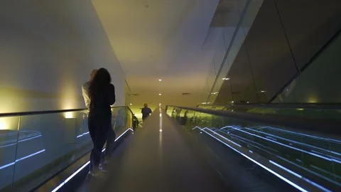 View angle from the escalator Stock Footage 138982918