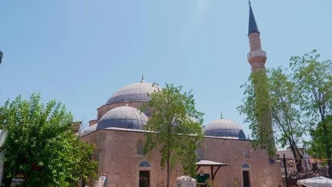 View of Antalya, the area of ​​the old pier Video stock 247848383