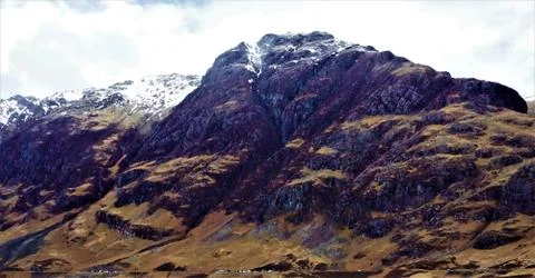 View on Aonach Eagach Ridge from the Three Sisters 库存照片