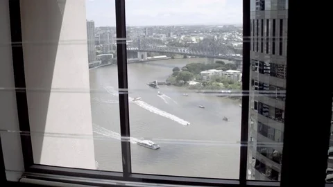 View from apartment in Brisbane Stock Footage 75798686