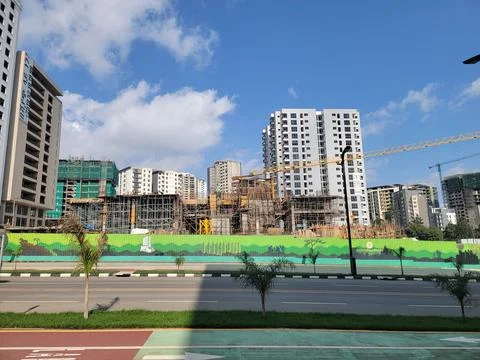 View of apartments construction. Foto stock