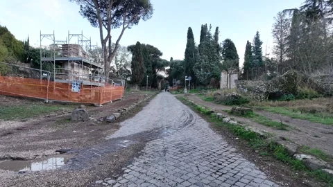 View of Appia Ancient ancient Roman road Vídeo Stock 325897306