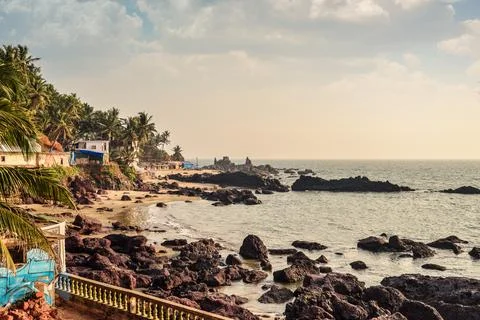 View of Arambol Beach Stock Photos