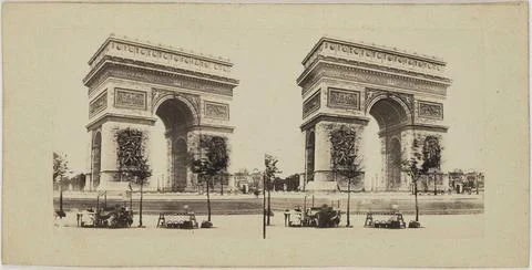 View of the Arc de Triomphe in Paris. Copyright: xpiemagsx rmxl210521-1447... Foto stock
