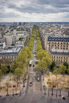 View from the Arc de Triomphe Stock Photos