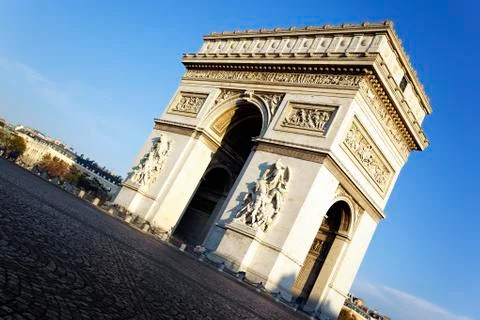 View of arc the triomphe Stock Photos
