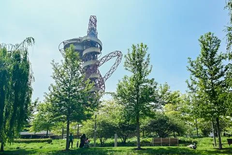 A view of the Arcelor Mittal Orbit Stock Photos