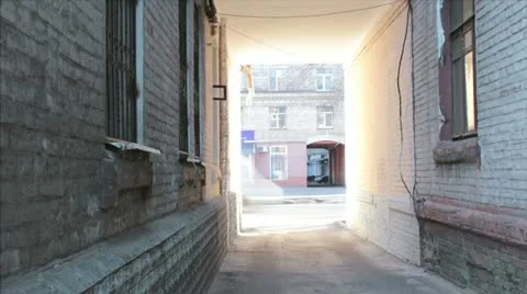 The view from the arch on the road Stock Footage 10849184