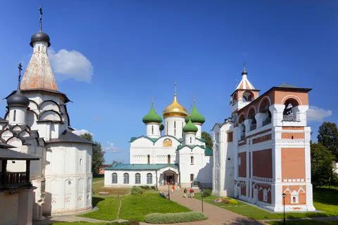 View of the architectural complex of the Spaso-Evfimiev Monastery. Suzdal Stock Photos