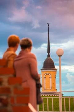 View of the architecture Inside the Kolomna Kremlin Stock Photos