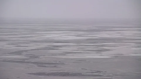 View of arctic from icebreaker ship Stock Footage 86018624