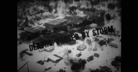 View of areas affected by storm Stock Footage 43503240