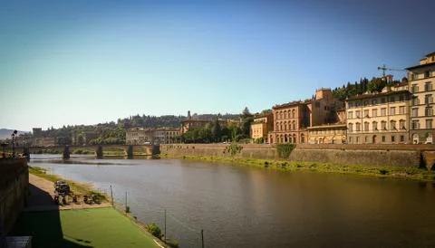 View of the Arno river in Florence Stock Photos