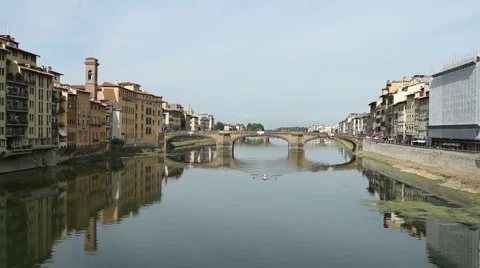 View of the Arno River Stock Footage 54639843