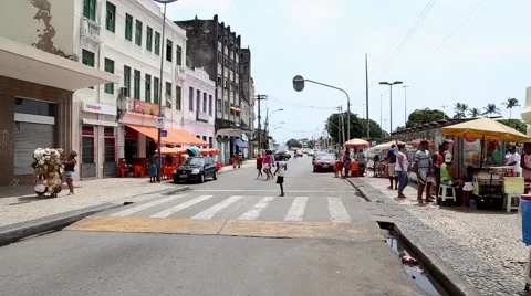 View around Lacerda Elevator in Salvador, Brazil Stock Footage 44131463