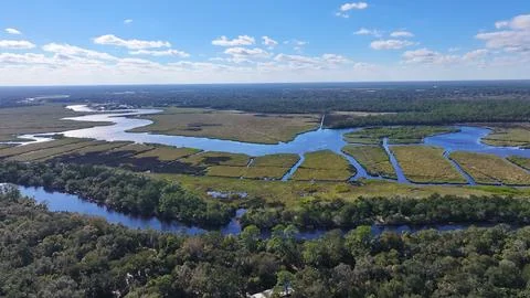 View around the Ormond Beach Scenic Loop and Trail Stock Photos