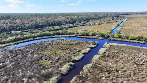 View around the Ormond Beach Scenic Loop and Trail Stock Photos
