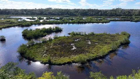 View around the Ormond Beach Scenic Loop and Trail Stock Photos