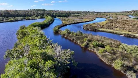 View around the Ormond Beach Scenic Loop and Trail Stock Photos