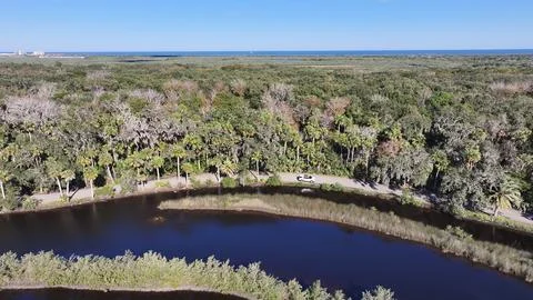 View around the Ormond Beach Scenic Loop and Trail Stock Photos