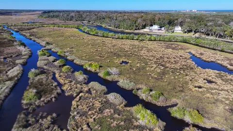 View around the Ormond Beach Scenic Loop and Trail Stock Photos