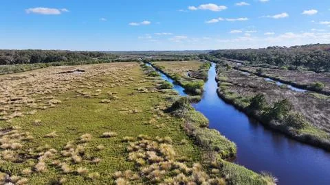 View around the Ormond Beach Scenic Loop and Trail Stock Photos