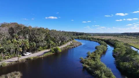 View around the Ormond Beach Scenic Loop and Trail Stock Photos