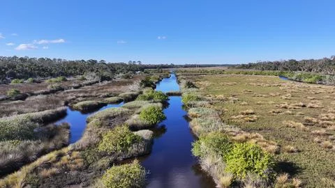 View around the Ormond Beach Scenic Loop and Trail Stock Photos