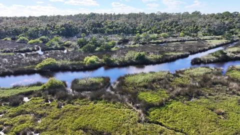 View around the Ormond Beach Scenic Loop and Trail Stock Photos