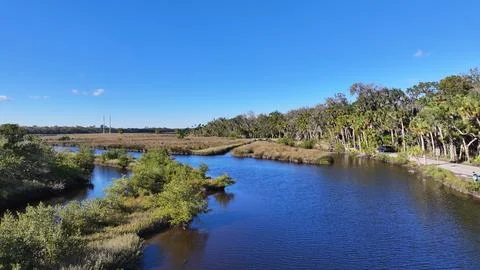 View around the Ormond Beach Scenic Loop and Trail Stock Photos