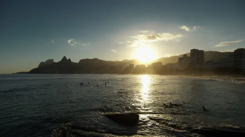 View from Arpoador Beach Stock Footage 60136123