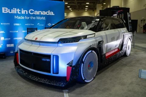 View of Arrow Project Vector prototype car at Canadian International AutoShow. 스톡 사진