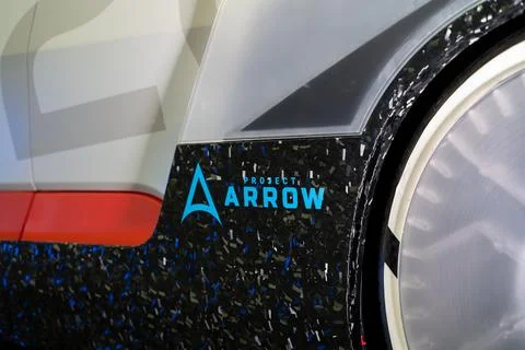 View of Arrow Project Vector prototype car at Canadian International AutoShow. 스톡 사진
