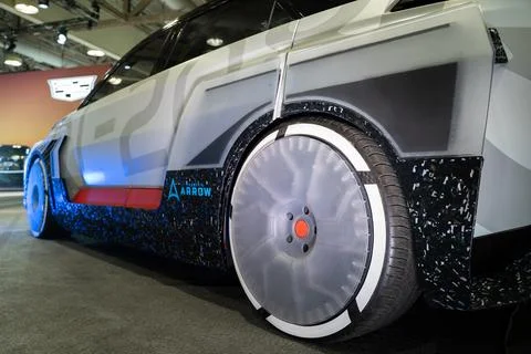 View of Arrow Project Vector prototype car at Canadian International AutoShow. 스톡 사진