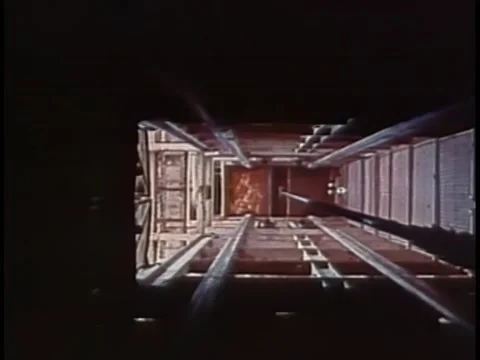 View from ascending mine elevator Stock Footage 260251351