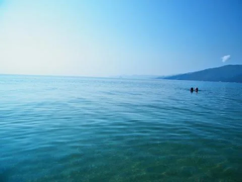 View from Asprovalta beach Stock Photos