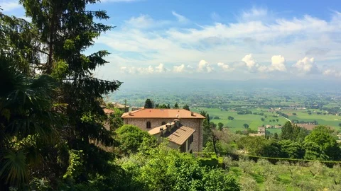 View of Assisi, Italy in springtime Video stock 94425397